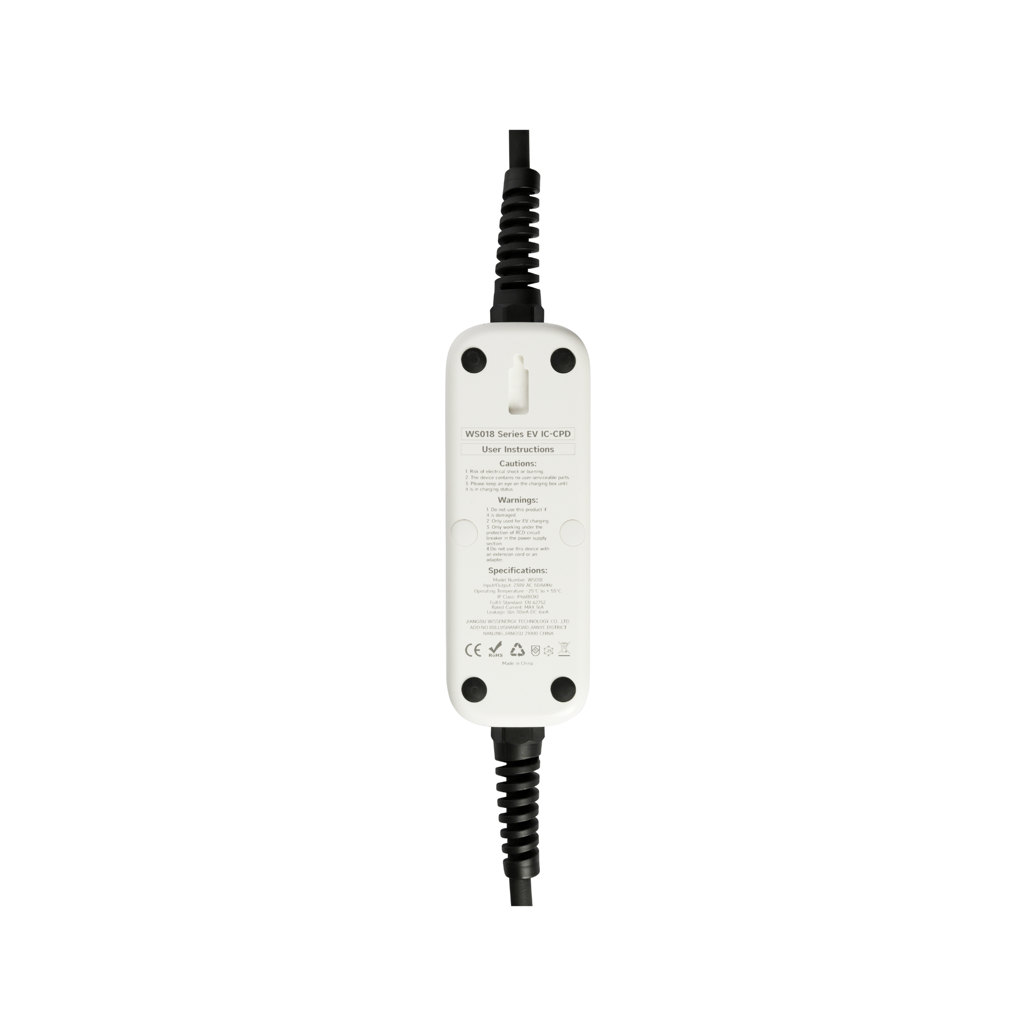eRock Mobiele Lader Wit Type 1 naar Schuko - Memory functie - EV Plug Europa