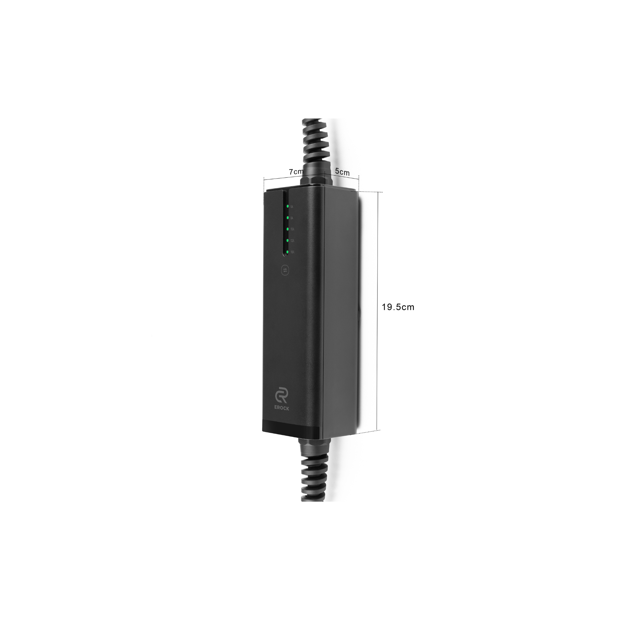 EROCK One Mobiele Lader Zwart Type 1 naar Schuko - Memory functie - EV Plug Europa