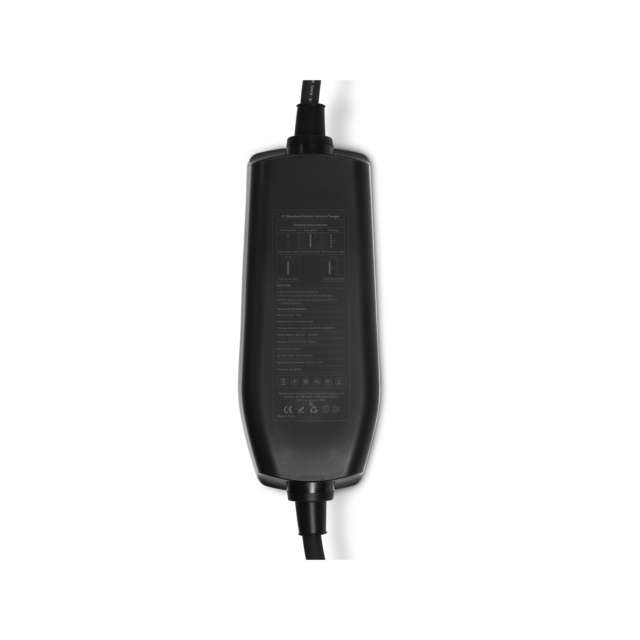 eRock Mobiele Krachtstroom Lader Type 2 naar CEE 1 & 3 Fase tot 11kW - EV Plug Europa